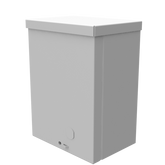 684-SC3R - 8X4X6 Screw Cover Type 3R Ul Listed Steel Knockouts Ansi 61 Gray Quad D Knockout For Lock Emboss Mounting Holes In Back